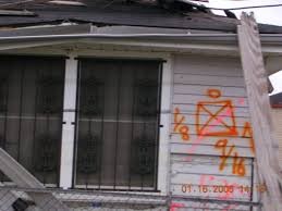 Inspection Markings on Affected Residence